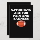 土曜日は痛みと悲しみのサッカーのために 招待状 (正面/裏面)