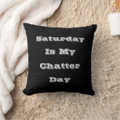 土曜日は私のおしゃべりの日だ クッション (ブランケット)