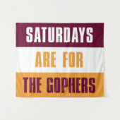 土曜日はThe Gophers, Minnessotaのために タペストリー (正面(横))
