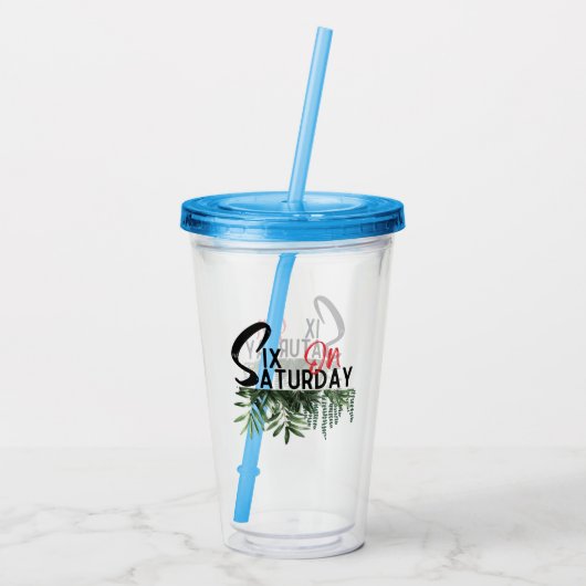 土曜日六時 アクリルタンブラー (裏面)