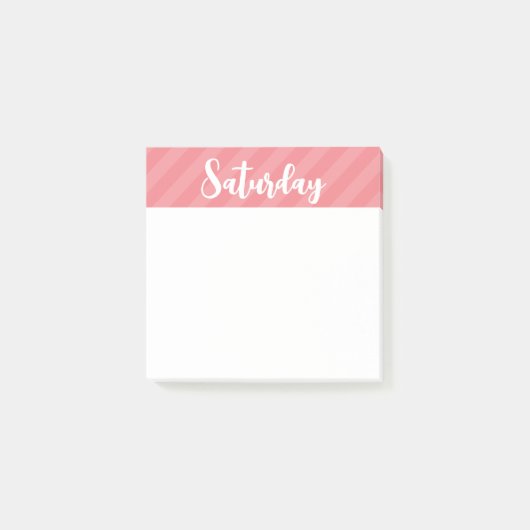 土曜日 – ピンク – 週の日- Post It Notes ポストイット (正面)