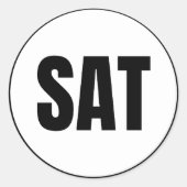 土曜日 ラウンドシール (正面)