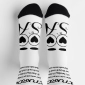 土曜詩ソックス – トレンディーおもしろい, White&Black ソックス (上部)