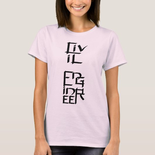 土木工学キャラクター Tシャツ (正面)