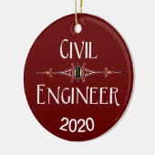 土木工学科装飾線 セラミックオーナメント (左)