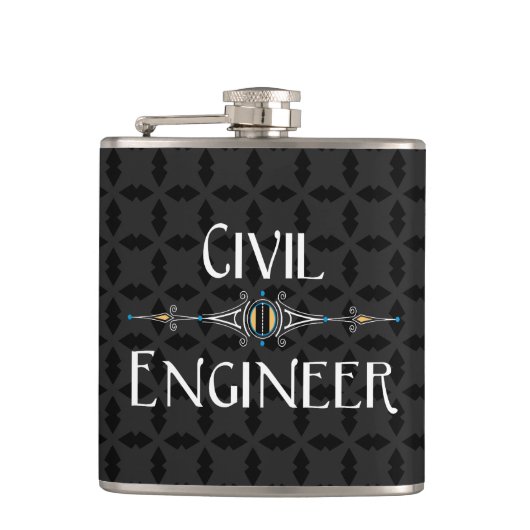 土木工学科装飾線 フラスク (正面)