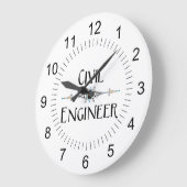 土木工学科装飾線 ラージ壁時計 (傾斜)