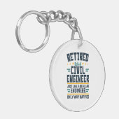 土木工退職した事エンジニアリング退職 キーホルダー (正面左)