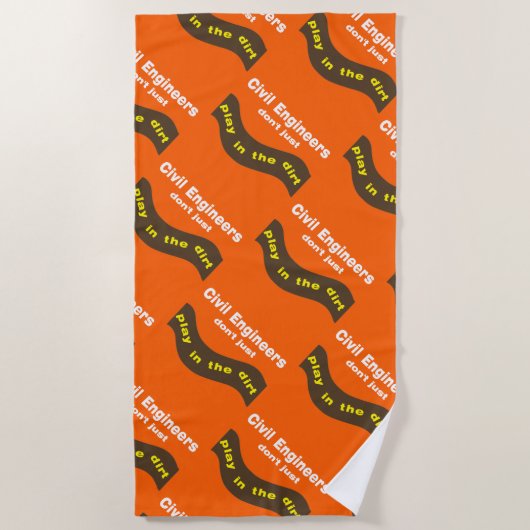 土木工遊士 ビーチタオル (正面)