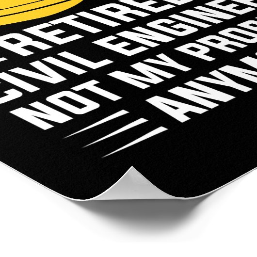 土木技おもしろい退職した術士 ポスター (角)