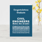 土木技師が卒業証書を作る カード (黄色い花)