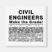 土木技師が級を挙げる マグネット (正面)