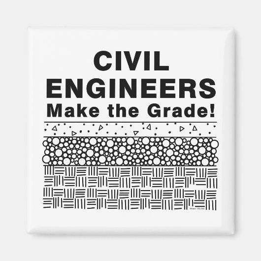 土木技師が級を挙げる マグネット (正面)