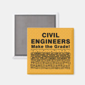 土木技師が級を挙げる マグネット (正面/裏面)