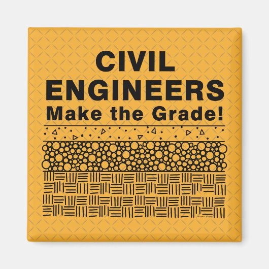 土木技師が級を挙げる マグネット (正面)