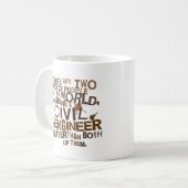 土木技師のギフト コーヒーマグカップ (正面左)