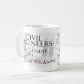 土木技師のマグの女性 コーヒーマグカップ (正面左)