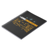 土木技師のワイシャツ-土木技師学生 ノートブック (左側)