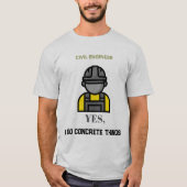 土木技師の楽しいデザイン Tシャツ (正面)