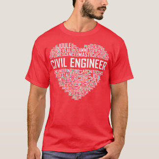 土木技師ハート Tシャツ
