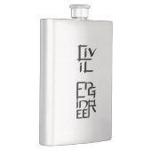 土木技師ホワイトキャラクター フラスク (右)