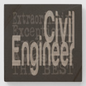 土木技師 ストーンコースター (正面)