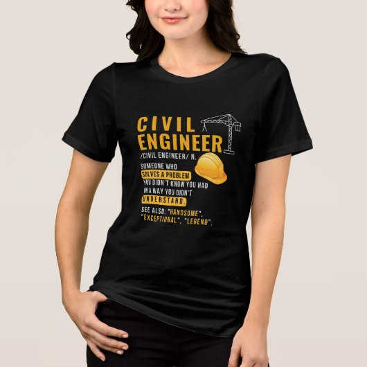 土木技師 トライブレンドTシャツ (正面)