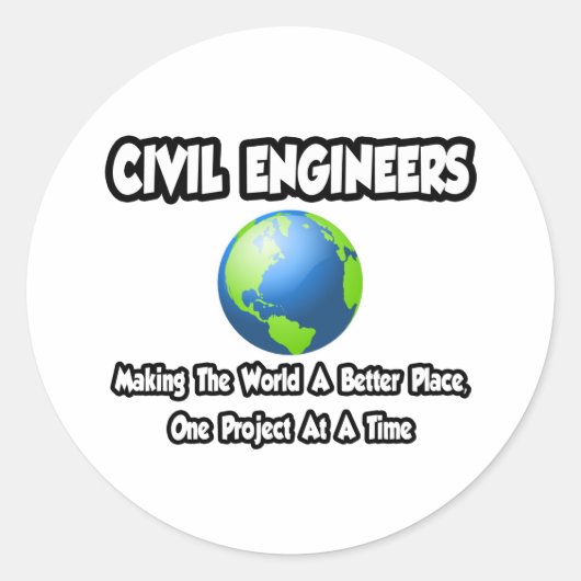 土木技師…世界をより良い場所にする ラウンドシール (正面)