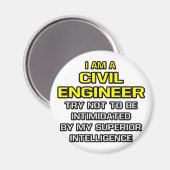 土木技師…優れたインテリジェンス マグネット (正面/裏面)