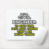 土木技師…私が間違っていないと仮定 マウスパッド (マウス)