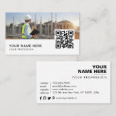 土木技師QRコード 名刺 (正面/裏面)