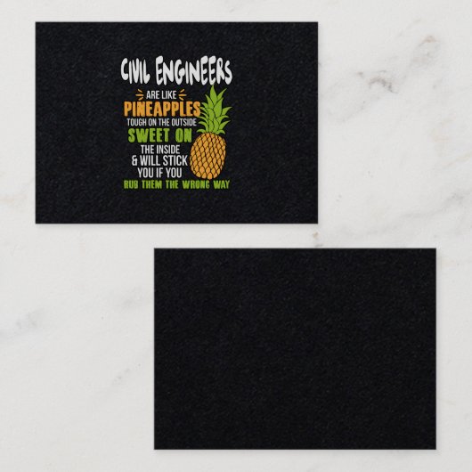 土木技術者はパイナップルのようです 名刺 (正面/裏面)