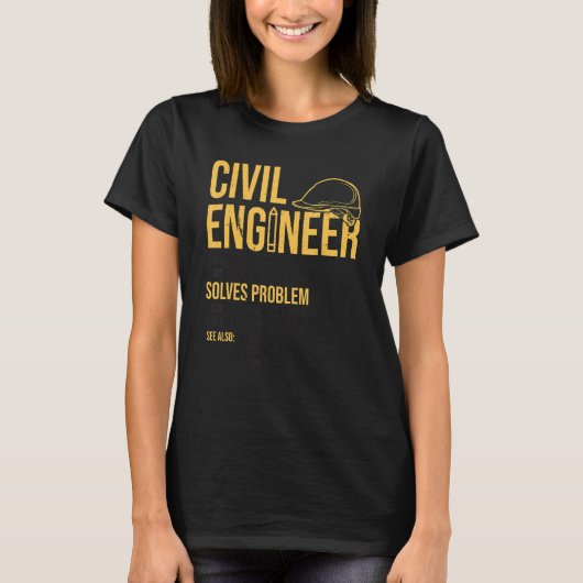 土木技術者名詞定義技術製図者 Tシャツ (正面)