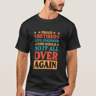 土木技退職した術士及び機械技術者Ret Tシャツ