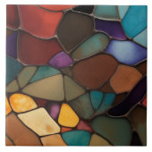 土気炎ステンドグラスフェイクモザイク抽象芸術 タイル (正面)