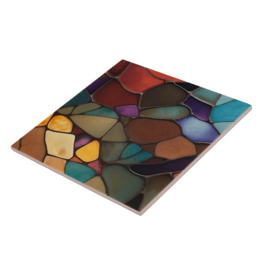 土気炎ステンドグラスフェイクモザイク抽象芸術 タイル (側面)