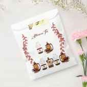 土泥ブラウンティーポットアフタヌーンティーパーティー フェイバーバッグ (封をした状態)