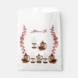 土泥ブラウンティーポットアフタヌーンティーパーティー フェイバーバッグ