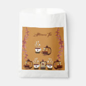 土泥ブラウンティーポットカップアフタヌーンティーパーティー フェイバーバッグ (正面)