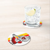 土産スペインのクラシックストライプコースターラウンド ラウンドペーパーコースター (インサイチュ)