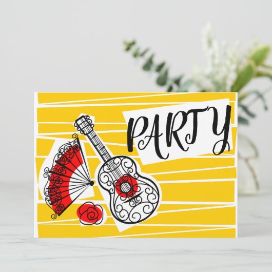 土産スペインのグループパーティの招待状 招待状 (スタンド正面)