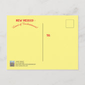 土産ニューメキシコ南西部の動物サボテンの芸術 ポストカード (裏面)