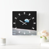 土盛 スクエア壁時計 (ホーム)