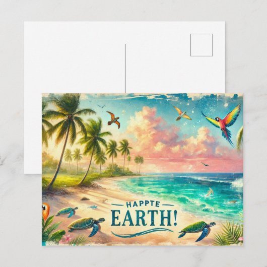 土祝、4月22日 ポストカード (正面/裏面)