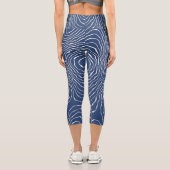 土線地形図オーガニックプリント。 カプリレギンス (裏面)