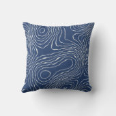 土線地形図オーガニックプリント。 クッション (裏面)