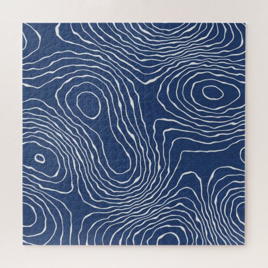 土線地形図オーガニックプリント。 ジグソーパズル (横)