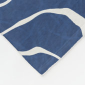 土線地形図オーガニックプリント。 フリースブランケット (角)