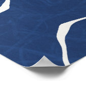 土線地形図オーガニックプリント。 ポスター (角)