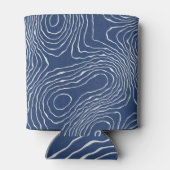 土線地形図オーガニックプリント。 缶クーラー (裏面)